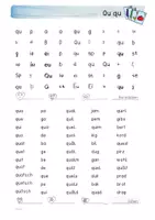 Vorschau - Arbeitsblätter - Leseblätter Karibu Qu-tz: Buchstaben, Silben, Wörter, Sätze - Seite 1