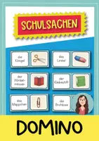 Vorschau - Spiele - Schulsachen Domino Spiel - Grundschule / DaZ - Deckblatt