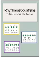 Vorschau - Bildkarten - Rhythmusbausteine mit Cups/ Becher - Deckblatt