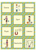 Vorschau - Spiele - Schulfächer Memo-Spiel - Grundschule / DaZ - Seite 1