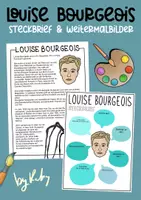 Vorschau - Arbeitsblätter - Louise Bourgeois - Künstlerin Steckbrief & Kunstprojekt für den Kunstunterricht - Deckblatt