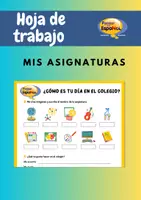 Vorschau - Arbeitsblätter - AB Las asignaturas - Spanisch - Deckblatt