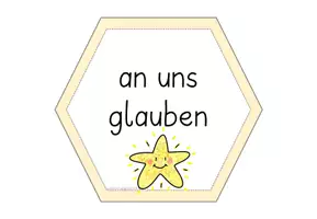 Vorschau - Poster - Türdeko Sechsecke "Hier können wir" - bunte Variante - Seite 3