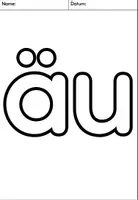 Vorschau - Arbeitsblätter - Laut / Buchstaben äu - Buchstabenübungen - Buchstabenlehrgang DaZ / Deutsch - Seite 1