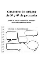 Vista previa - Hojas de trabajo - Cuaderno de lectura primaria - Fichas ficción y no ficción - Portada