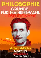 Vorschau - Arbeitsblätter - Namenswahl und Pseudonyme (NAMEN AB 3) - Deckblatt