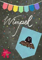 Vorschau - Mal- und Bastelvorlagen - Wimpel zum Klassentier MAULWURF MIT HÜGEL - Ergänzung zu meinen anderen Wimpelketten - Regenbogen - Seite 1