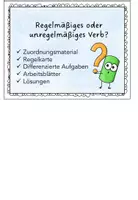 Vorschau - Arbeitsblätter - Regelmäßige und unregelmäßige Verben erkennen - Deckblatt