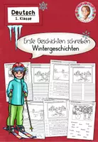 Vorschau - Arbeitsblätter - Erste Geschichten schreiben / 3 Wintergeschichten / Winter (1. Klasse) - Deckblatt