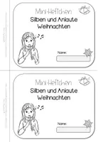 Vorschau - Arbeitsblätter - Weihnachten: Mini-Heftchen zu Silben & Anlauten (1. Klasse – Deutsch, Lesen & Schreiben) - Seite 3