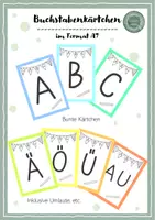 Vorschau - Bildkarten - Bunte Buchstabenkärtchen im Format A7 - Deckblatt