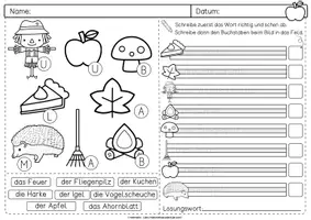 Vorschau - Arbeitsblätter - Mini-Lesespur Herbst | 1. Klasse | differenziert - Seite 2