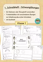 Vorschau - Arbeitsblätter - Erstes Schreiben - Schwungübungen (Klasse 1) #schulstartbyextraklasse - Seite 1