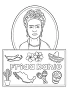 Vorschau - Arbeitsblätter - Frida Kahlo - Künstler - Flipbook einen Steckbrief erstellen & Kunstbetrachtung - Seite 3