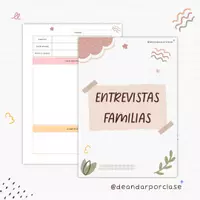 Vista previa - Para docentes: organización, planificación y formación - Cuaderno de entrevistas con familias - Portada