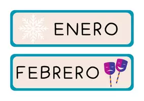 Vista previa - Decoración del aula - Carteles de los meses del año - página 1