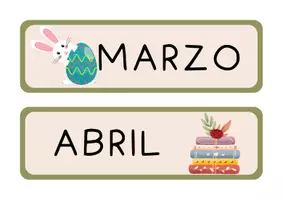 Vista previa - Decoración del aula - Carteles de los meses del año - página 2