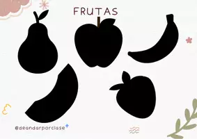 Vista previa - Hojas de trabajo - Juego de sombras FRUTAS - página 1