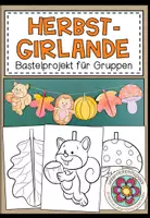 Vorschau - Mal- und Bastelvorlagen - Herbst - Girlande - Bastelprojekt - Deckblatt