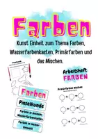 Vorschau - Unterrichtsreihen - Kunst „Farben“ Einheit Malerei Primärfarben - Deckblatt
