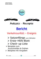 Vorschau - Arbeitsblätter - Aufsatz-Rezepte: Bericht / Verkehrsunfall / Ereignis - Deckblatt