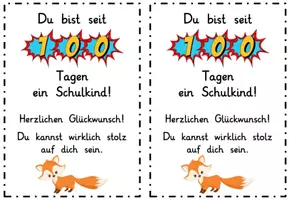 Vorschau - Mal- und Bastelvorlagen - 100 Tage Schulkind - für deine Fuchsklasse - Seite 2