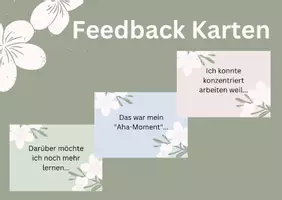 Vorschau - Präsentationen/Tafelbilder - Reflexionskarten / Feedback Karten - Deckblatt