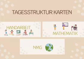 Vorschau - Poster - Karten für den Tagesablauf / Tagesstruktur - Deckblatt