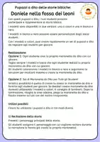 anteprima - Materiale per pittura e bricolage - Daniele nella fossa dei leoni - Pupazzi a dito delle storie bibliche - Pagina 1