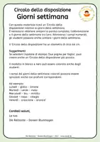 anteprima - Flashcard - Giorni della settimana - Circolo della disposizione - Pagina 1