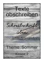 Vorschau - Arbeitsblätter - Abschreibtexte VA (Vereinfachte Ausgangsschrift) - Deckblatt