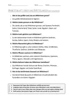 Vorschau - Arbeitsblätter - AB mit Fragen zum Thema "Mittelmeer" + Lösungsblatt + Infografik - Seite 2