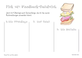 Vorschau - Arbeitsblätter - Das Feedback Sandwich - Merkblatt und Übungsblatt - Seite 1