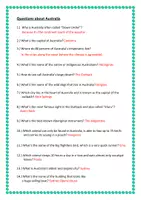 Vorschau - Arbeitsblätter - Questions about Australia (movie "Discover Australia", Portal Leon) - Seite 1