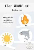 Vorschau - Spiele - Feuer, Wasser, Hai - Kommandokarten - Deckblatt
