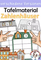 Vorschau - Stationenlernen - Zahlenhäuser Zahlenraum 10 - Legematerial zur Automatisierung der Zahlzerlegung - Deckblatt