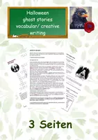 Vorschau - Arbeitsblätter - Ghost stories Halloween - vocabulary, reading and writing - Deckblatt