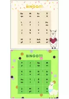 Vorschau - Spiele - Laut-Bingo -Lamaklasse (Laute, Diphthonge, Umlaute) - Seite 1