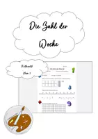 Vorschau - Arbeitsblätter - Die Zahl der Woche - Deckblatt