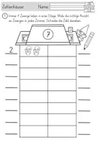 Vorschau - Arbeitsblätter - Zahlenhäuser Komplettpaket - differenziert und inklusive Einführung - Seite 3