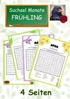 Vorschau - Arbeitsblätter - Suchsel Frühling März April Mai - Deckblatt