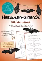 Vorschau - Arbeitsblätter - Halloween-Girlande mit Fledermäusen (Bastelvorlage) - Deckblatt