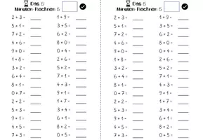 Vorschau - Arbeitsblätter - Das 5 Minuten-Rechnen im Zahlenraum bis 10 (Plusaufgaben)Materialpaket - Seite 2
