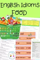 Vorschau - Stundenentwürfe - English Idioms - Food - Komplettes Activity Set - Deckblatt