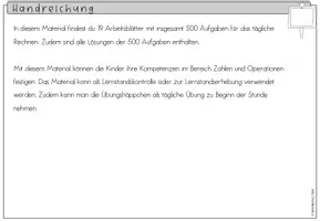 Vorschau - Arbeitsblätter - Tägliche Übung Mathe | Schriftliche Rechenverfahren Klasse 3-4 - Seite 3