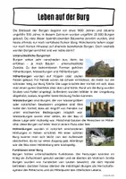 Vorschau - Arbeitsblätter - Leben auf der Burg - Seite 1
