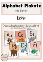 Vorschau - Poster - Buchstabenplakate - ABC Tiere - Basisschrift - Deckblatt