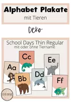 Vorschau - Poster - Buchstabenplakate - ABC Tiere - Schooldays - Deckblatt
