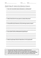Vorschau - Arbeitsblätter - Lernposter + AB mit Fragen zum Thema "Absolutismus" + Lösungsblatt + Infografik - Seite 1
