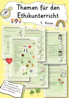 Vorschau - Lehrpläne/Lehrermaterial - Themen für den Ethikunterricht Klasse 1 #ideensammlung - Deckblatt